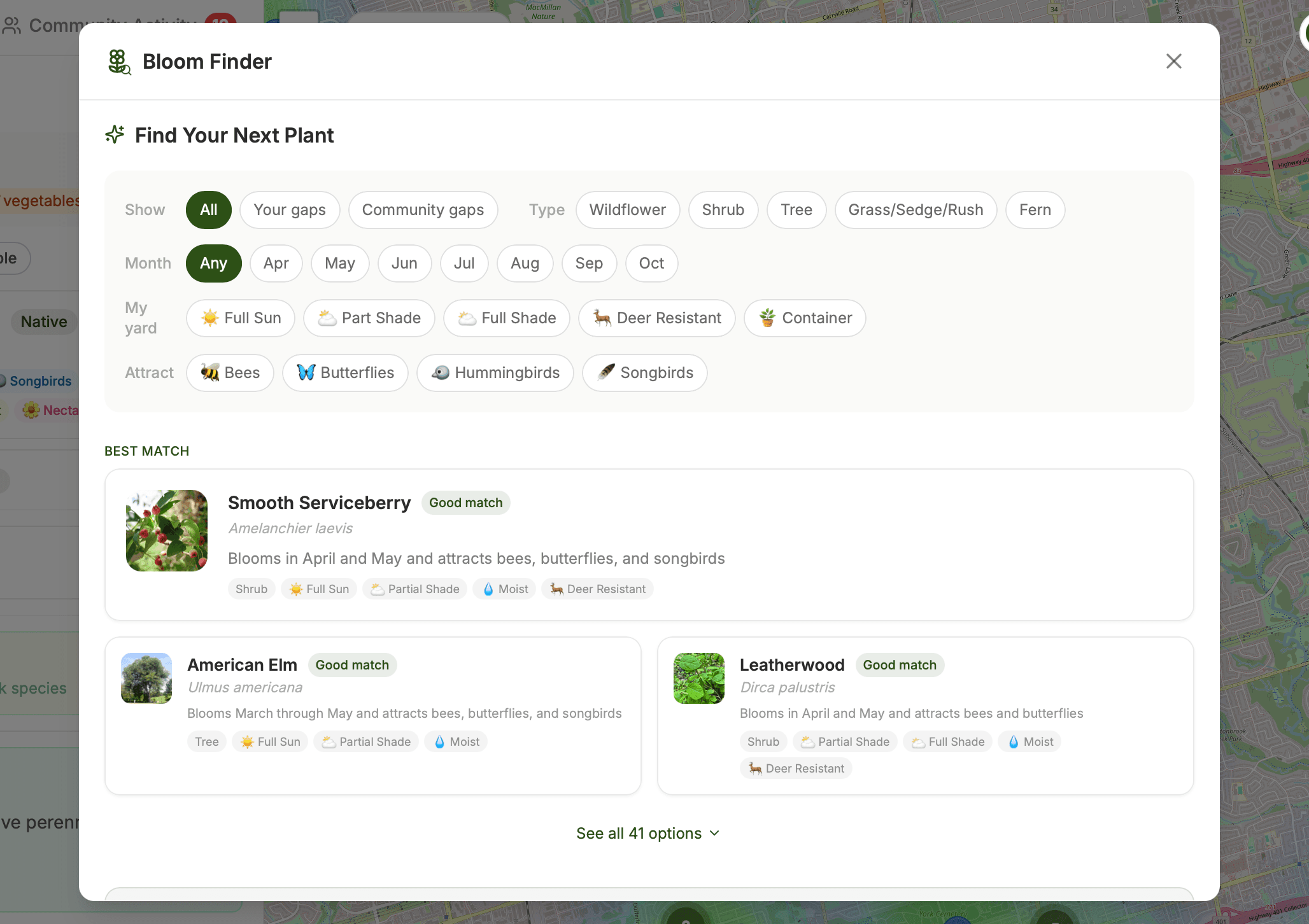 Find Your Next Plant with smart species recommendations